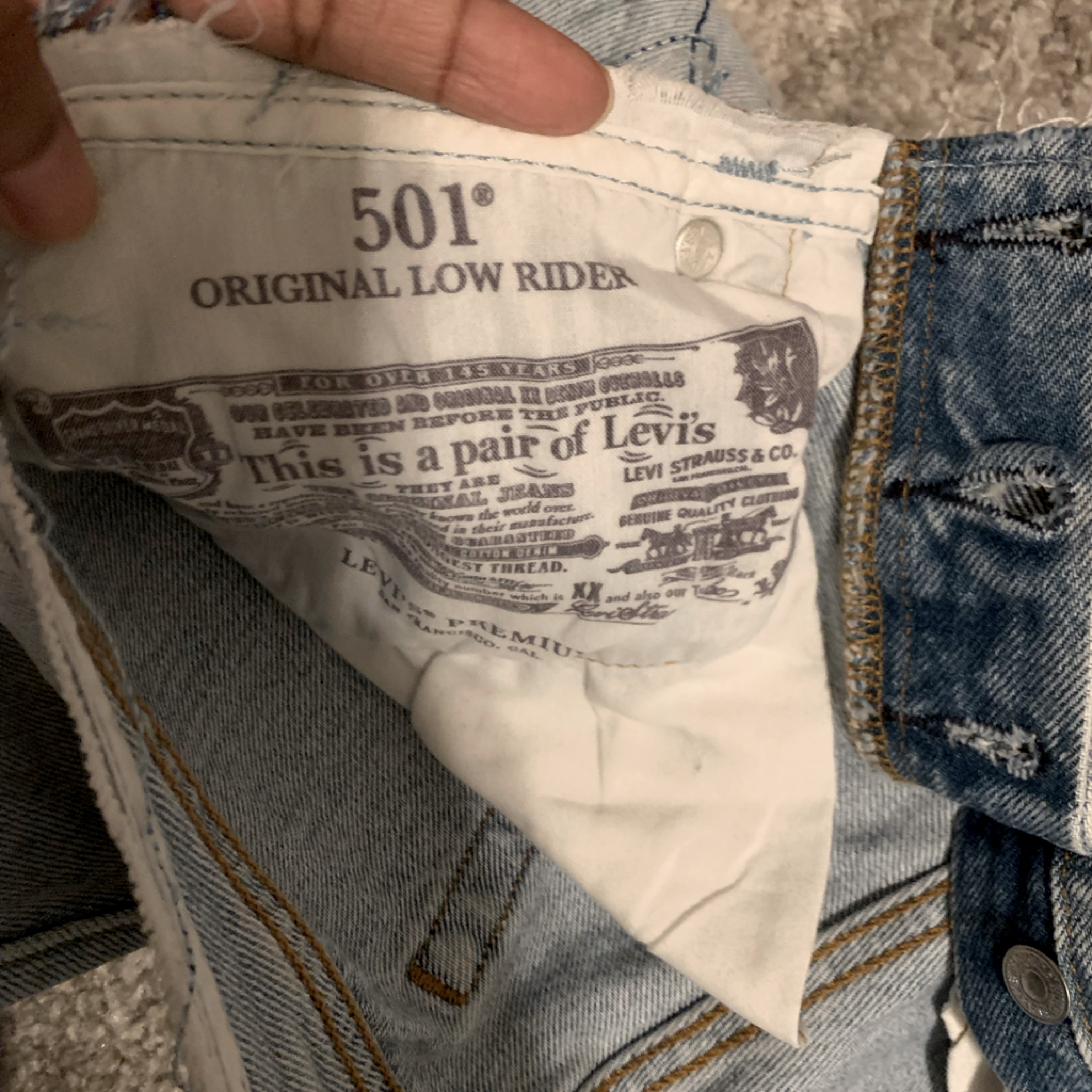Original 501 Low Cut Levi Jeans